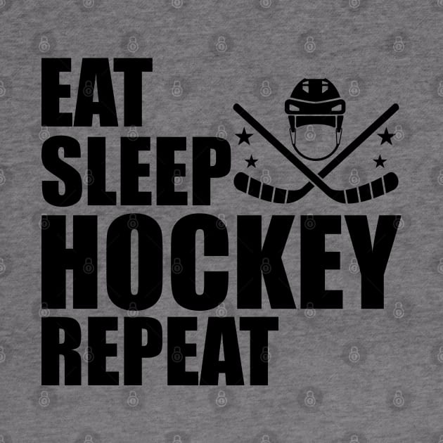 Hockey - Eat Sleep Hockey Repeat by KC Happy Shop